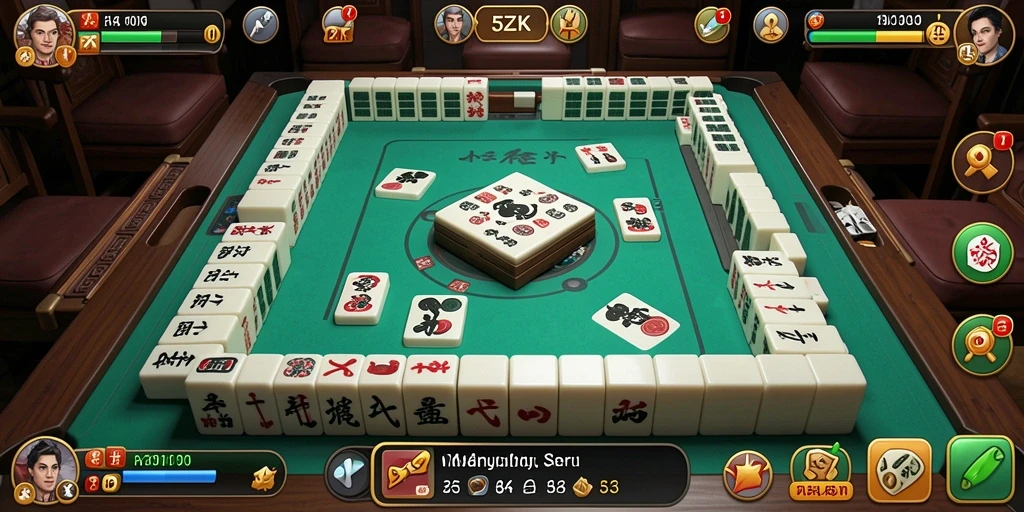 Tampilan gameplay 5ZK yang memukau dalam permainan Mahjong.