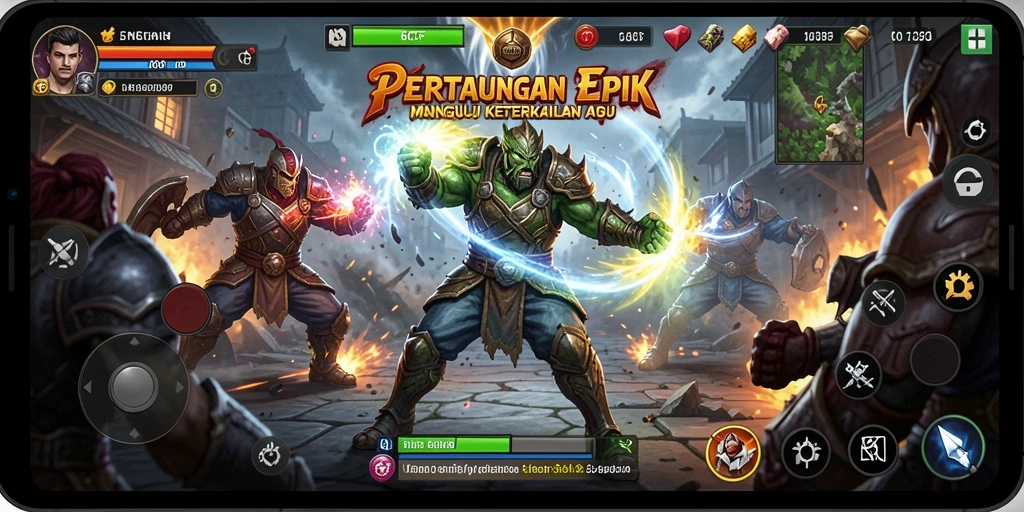 Tampilan gameplay 6CF yang penuh aksi seru.