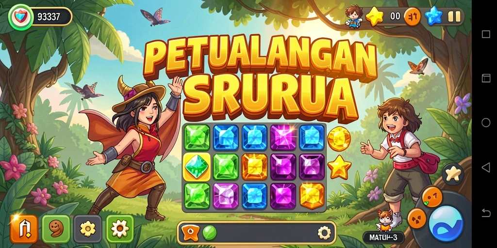 Tampilan gameplay seru dari game Match-3 93337.