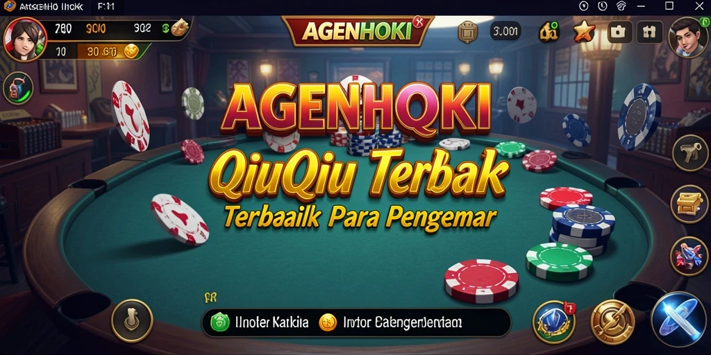 Tampilan gameplay seru di AGENHOKI, nikmati QiuQiu dengan teman.