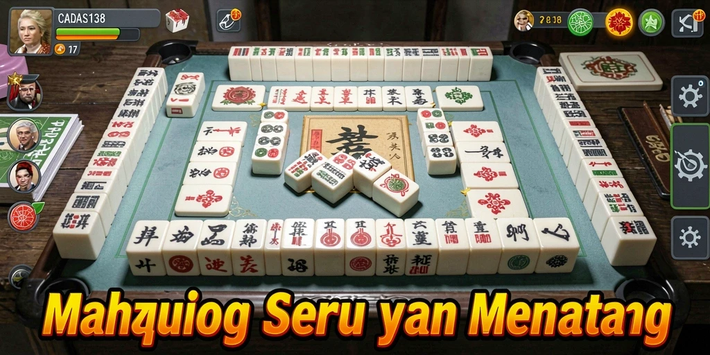 Tampilan screenshot permainan Mahjong yang seru dan interaktif.