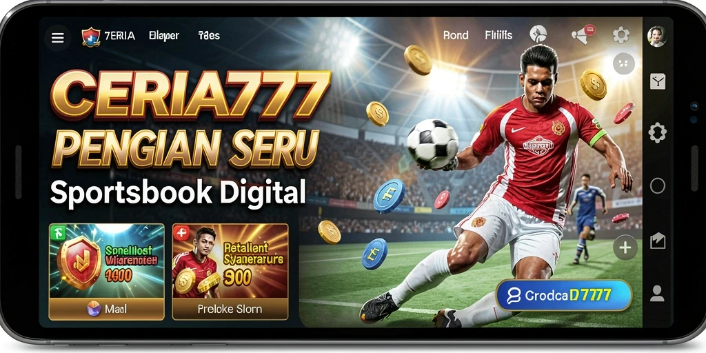 Screenshot CERIA777 menampilkan antarmuka menarik untuk taruhan olahraga.
