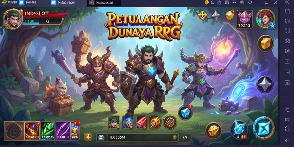 Tampilan gameplay menakjubkan dalam INDSLOT dengan aksi RPG yang mendebarkan.