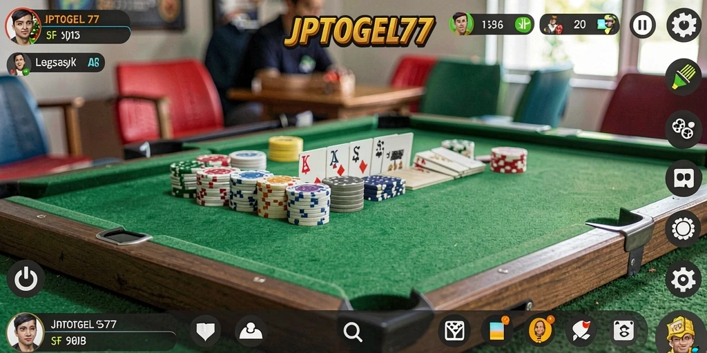 Tampilan gameplay JPTOGEL77 yang menarik saat bermain Gaple.