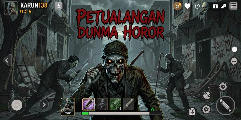 Tampilan menegangkan dari gameplay HOROR di KARUN138.