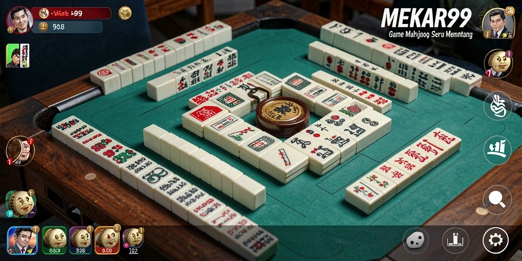 Tampilan gameplay MEKAR99 yang menarik dalam bermain Mahjong.
