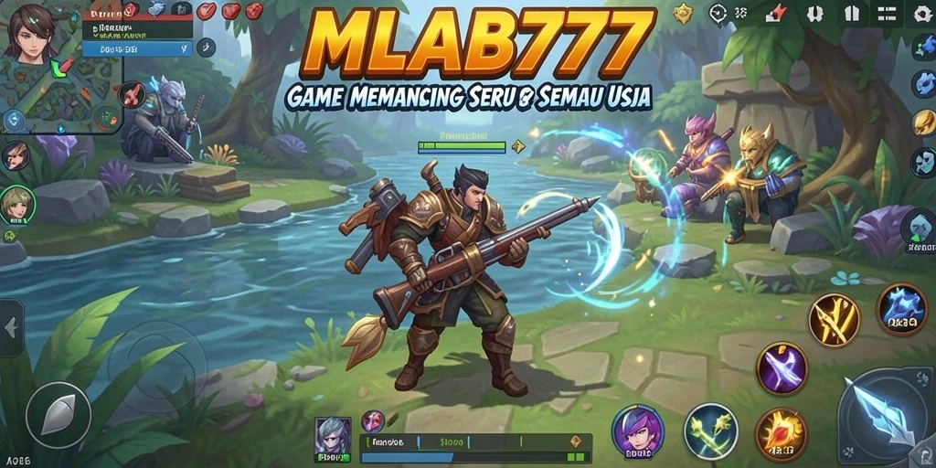 Tampilan gameplay <strong>MLBB777</strong> saat menangkap ikan di laut yang cerah.