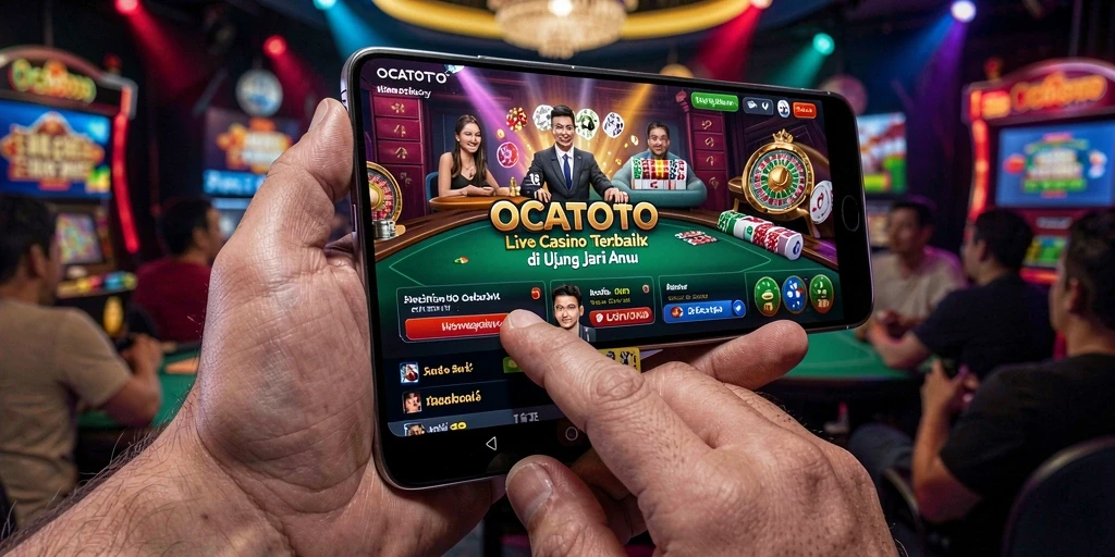 Tampilan gameplay Live Casino yang menegangkan di OCATOTO
