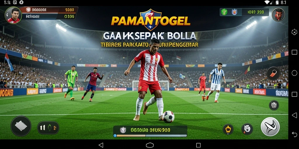 Gameplay PAMANTOGEL yang seru dan menegangkan dalam aksi sepak bola.