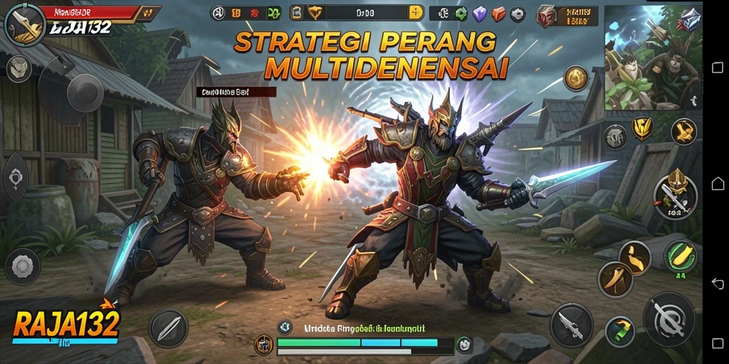 Tampilan mendalam gameplay RAJA132 dalam strategi perang.