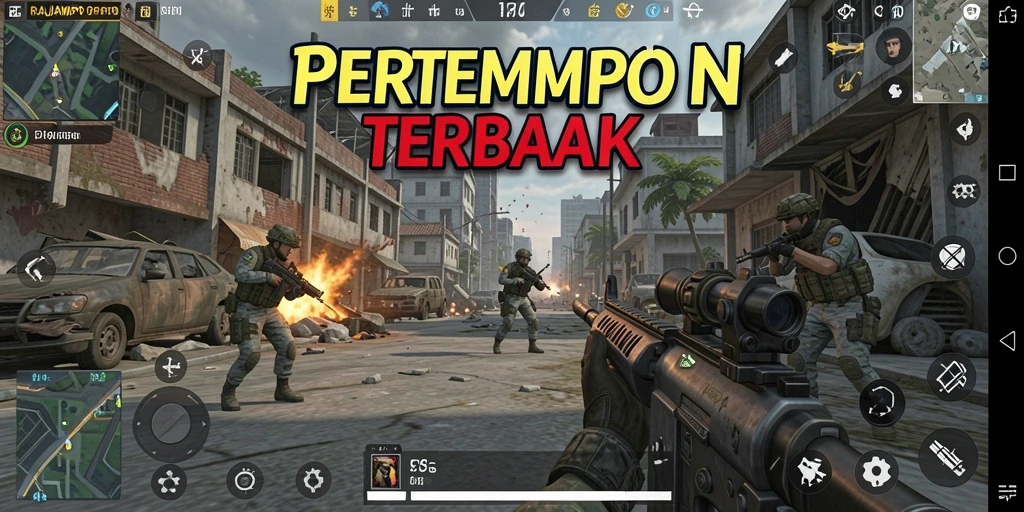 Tampilan gameplay menegangkan dalam RAJAMPO, penuh aksi dan strategi.