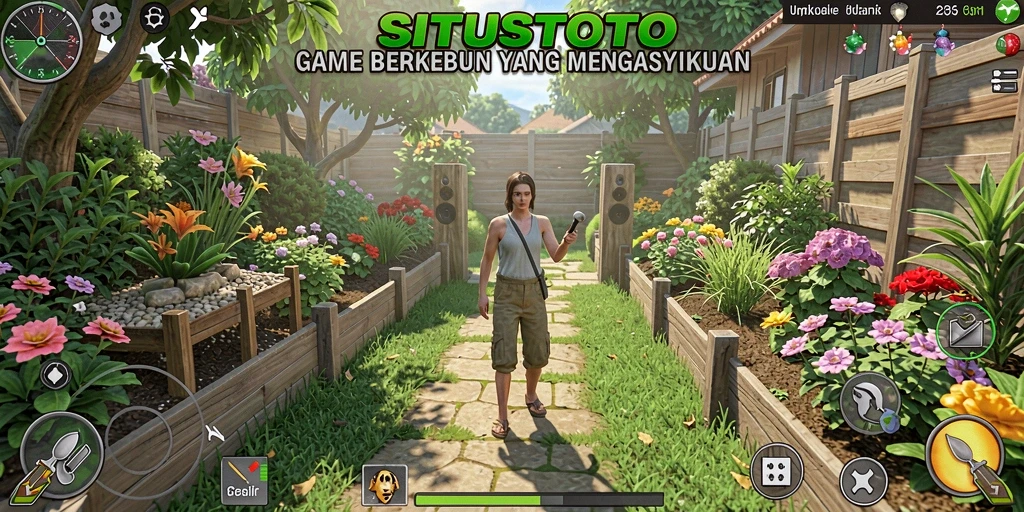 Gameplay mengasyikkan dengan berbagai aktivitas berkebun.