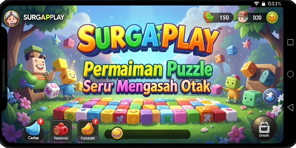 Screenshot utama SURGAPLAY menampilkan gameplay seru dari puzzle yang menantang.