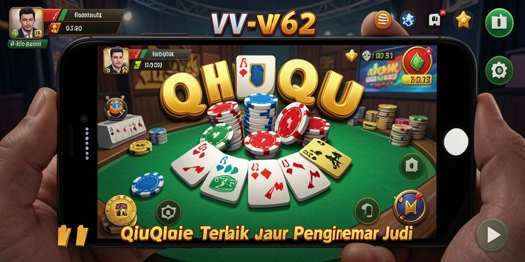 Tampilan gameplay QiuQiu yang menarik dan seru di VV62.