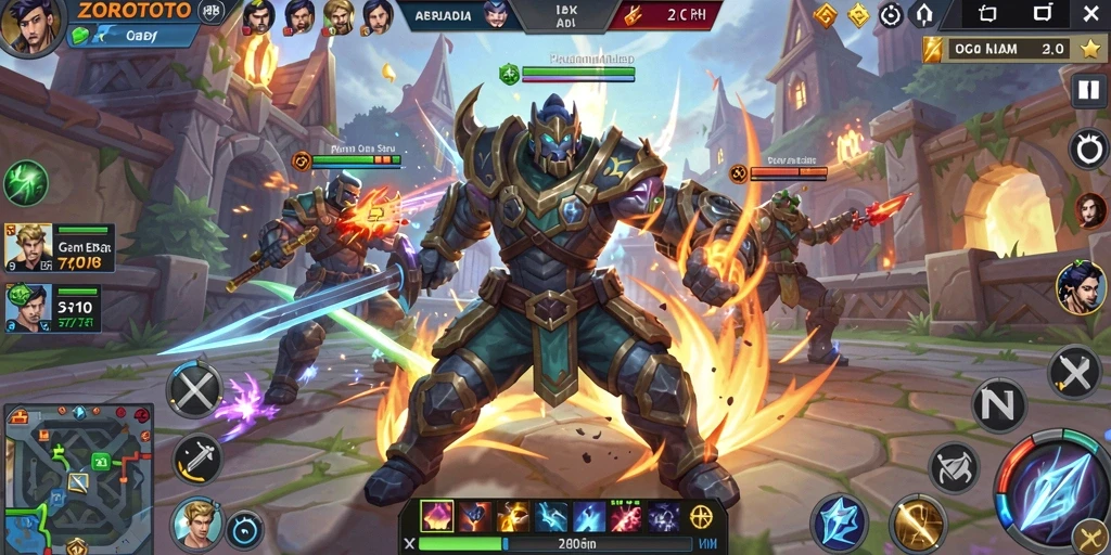 Tampilan seru dari gameplay ZOROTOTO yang intens.